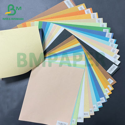 230gm Papel de textura colorida de cartón de grano de cuero de artesanía