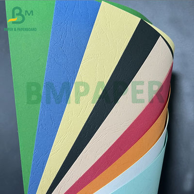 230gm Papel de textura colorida de cartón de grano de cuero de artesanía