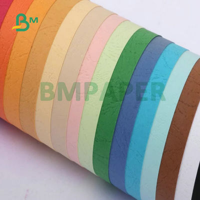 Verde Azul Rojo 230gm 260gm Cuero Texturizado Papel En Relieve Para Portadas de Libros 31x43 pulgadas