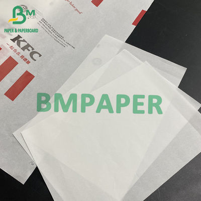 30g-80g Rollo de papel blanco resistente a la grasa de alta calidad de embalaje de alimentos Master Roll Tamaño personalizado