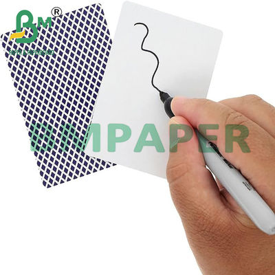 52x74cm Papel de cartas de juego blanco para DIY Tarjetas de juego con núcleo azul