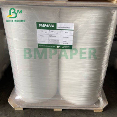 Papel blanco de 28 gramos de grado alimenticio para pajitas de embalaje 30 mm 35 mm Ecológico