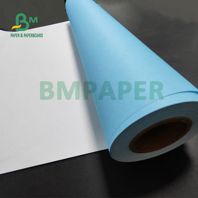 80 gr Papel azul en rollo de fondo blanco para CAD Diseño de ingeniería 880 mm X 150m 3'' núcleo