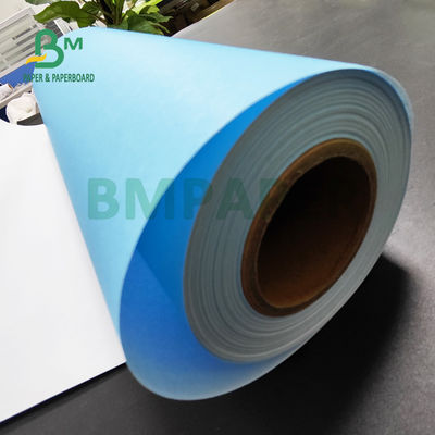 80 gr Papel azul en rollo de fondo blanco para CAD Diseño de ingeniería 880 mm X 150m 3'' núcleo
