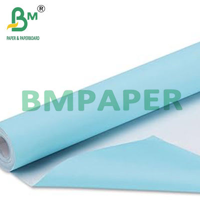 80g 24&quot; x 150ft Papel de trazado azul con fondo blanco para dibujos de ingeniería