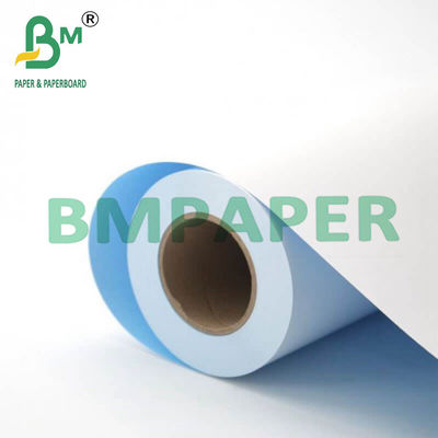 80g 24&quot; x 150ft Papel de trazado azul con fondo blanco para dibujos de ingeniería