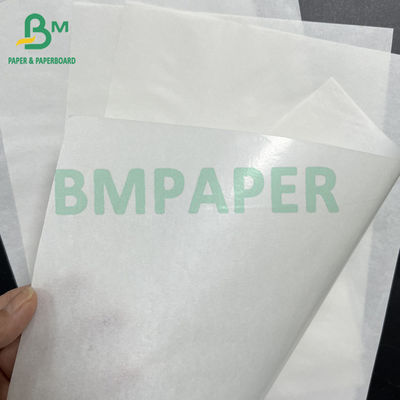 45 gsm + 10 gsm Papel de embalaje de hamburguesas blanco con revestimiento en PE brillante de un lado Papel de carnicero