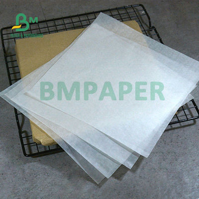 Papel blanco de envoltura de alimentos resistente a la grasa para hamburguesas de sandwich de 35 gramos grado 3 6