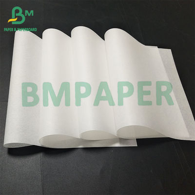 Papel blanco resistente al agua y al aceite de calidad alimentaria reciclable para alimentos fritos