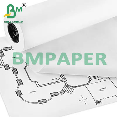 24&quot; X 150ft 20lb Papel de Enlace Blanco CAD Rollos de inyección de tinta para dibujo de ingeniería