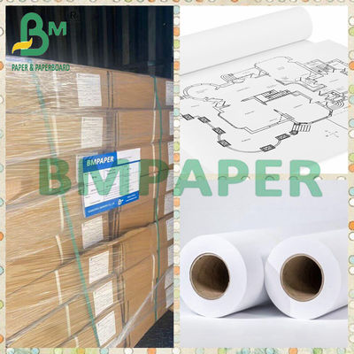 24&quot; X 150ft 20lb Papel de Enlace Blanco CAD Rollos de inyección de tinta para dibujo de ingeniería