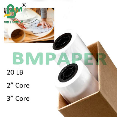 24&quot; x 150ft 2 &quot; núcleo 20lb papel de trazado para dibujo CAD 5 rollos / caja