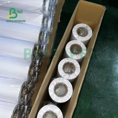 Rollo de papel CAD sin recubrimiento de 20 libras para impresoras de inyección de tinta de 36' x 500' 3' de núcleo blanco brillante
