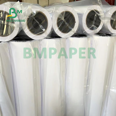 Rollo de papel CAD sin recubrimiento de 20 libras para impresoras de inyección de tinta de 36' x 500' 3' de núcleo blanco brillante