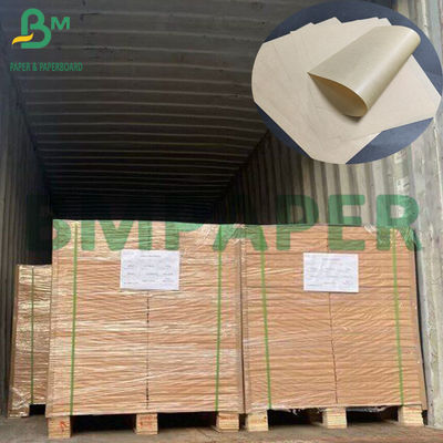50 g de papel Kraft marrón de un lado, papel artesanal de calidad alimenticia brillante