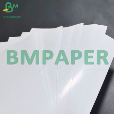 Papel adhesivo de PP blanco de 75um con papel brillante de recubrimiento de 80g