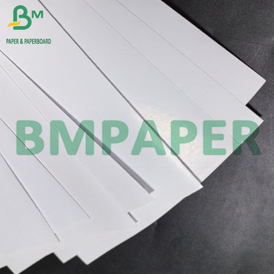 Papel adhesivo de PP blanco de 75um con papel brillante de recubrimiento de 80g