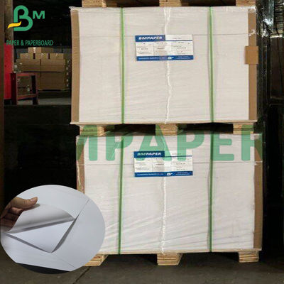 Papel adhesivo de PP blanco de 75um con papel brillante de recubrimiento de 80g