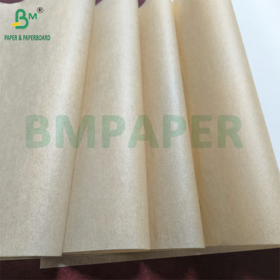 40 gramos de papel resistente a la grasa de grado 7 Rollos y hojas de papel de color marrón para el embalaje de alimentos