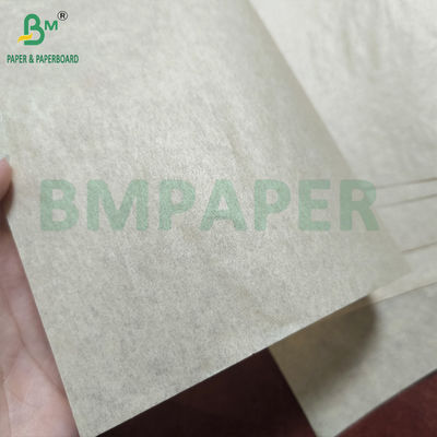 40 gramos de papel resistente a la grasa de grado 7 Rollos y hojas de papel de color marrón para el embalaje de alimentos