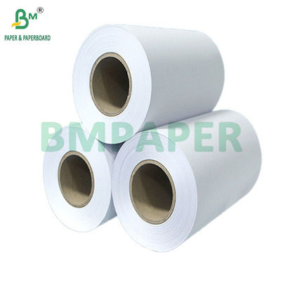 Rollo de papel blanco sin recubrimiento de formato ancho de 20LB para impresoras de inyección de tinta de 24&quot; x 150&quot;