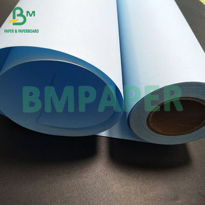 80 gramos de buena impresión doble lado azul rollos de papel de fianza de ingeniería