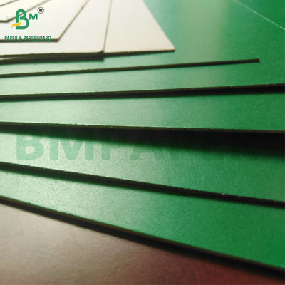 Papel verde laminado brillante espalda gris 1,2 mm 1,4 mm para carpetas