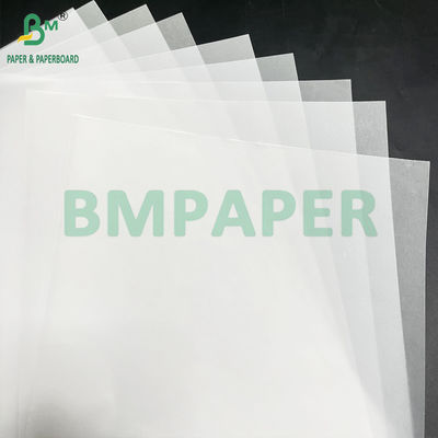 50 83 GSM Rollo de papel de transferencia blanco liso y semitransparente 880 mm x 40 m
