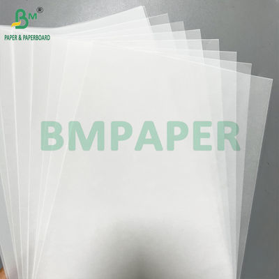 50 83 GSM Rollo de papel de transferencia blanco liso y semitransparente 880 mm x 40 m