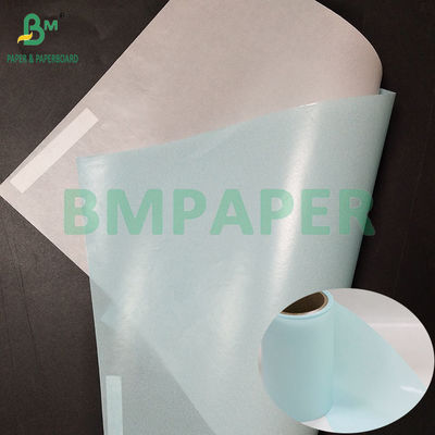 Papel de vidrio resistente al aceite blanco y azul autoadhesivo