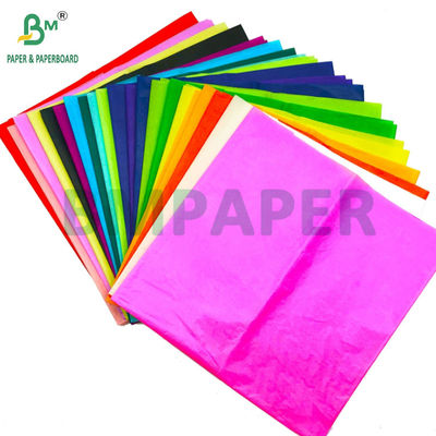 Papel de envoltura de tejido de 17 gramos de color para frutas Embalaje de 50 x 70 cm de peso ligero