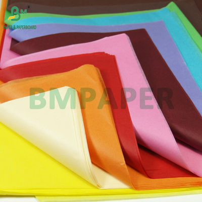 Papel de envoltura de tejido de 17 gramos de color para frutas Embalaje de 50 x 70 cm de peso ligero