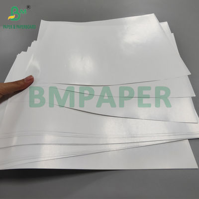 Papel de arte blanco brillante de un lado revestido de 80 gramos para etiquetas adhesivas 65 x 95 cm