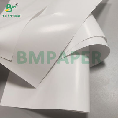 Papel de arte blanco brillante de un lado revestido de 80 gramos para etiquetas adhesivas 65 x 95 cm