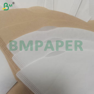 Papel de filtro de café desechable marrón 100 Cuenta 2-4 tazas Papel ondulado