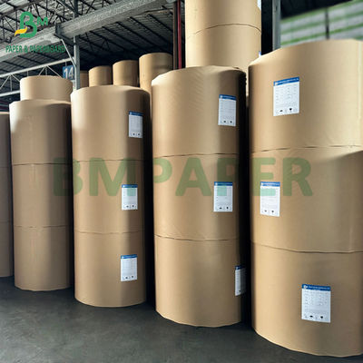 Cartón Kraft 320g + 20g PE Papel de taza de alimentos natural marrón 32" rodillos 3 "Corazón 32 1 Meter de diámetro exterior