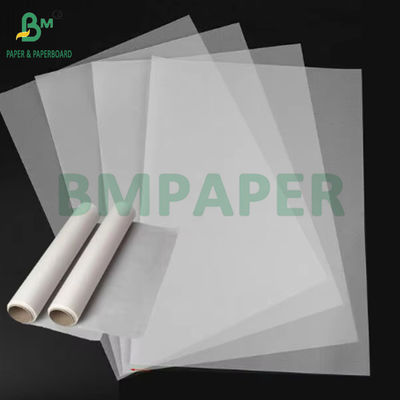 Papel de rastreo translúcido de 50 gm 73 gm para grabar recortes Buena resistencia A0 A1