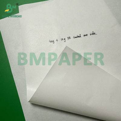 Papel revestido con PE de 1 lado Papel Kraft blanco 40g + 10g Tamaño 36 x 25 pulgadas