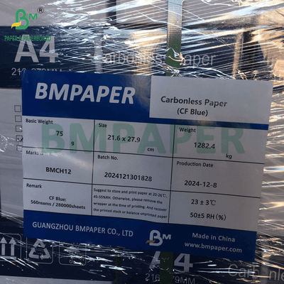 Papel sin carbono de alta calidad de 20 libras y 21 libras en blanco CB CFB CF Preperforado