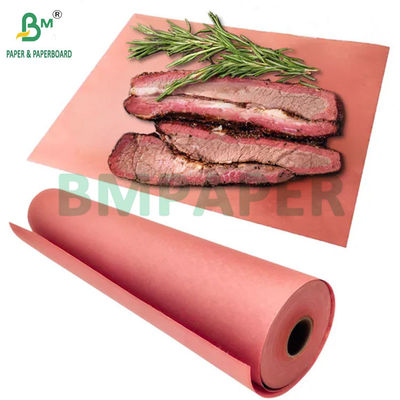 60gm 65gm Papel de carnicero de melocotón Papel de envoltura de alimentos para barbacoa Carne de fumar