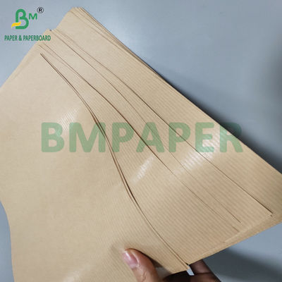 Papel artesanal marrón con nervaduras de 60 gramos para envolver regalos resistente a las lágrimas 70 x 100 cm
