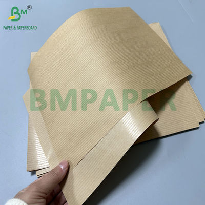 60 gramos 30 pulgadas de ancho 1 lado MG Papel Kraft con costillas marrón puro para el embalaje