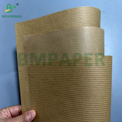 60 gm 70 gm 70 x 100 cm Marrón recubierto de un lado Papel Kraft con nervaduras para bolsas de envoltura de alimentos