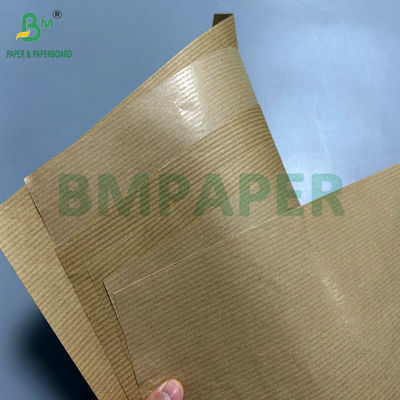 60 gm 70 gm 70 x 100 cm Marrón recubierto de un lado Papel Kraft con nervaduras para bolsas de envoltura de alimentos