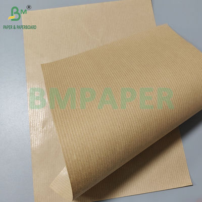 50 gm 60 gm Papel Kraft de un lado bruno brillante a rayas para el embalaje de alimentos