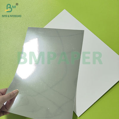 400gm 425gm papel de cartón de espejo de plata para caja de embalaje