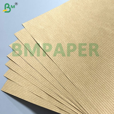 Papel Kraft de 60 gramos liso de un lado bruno brillante a rayas para embalaje de alimentos artesanía / bricolaje
