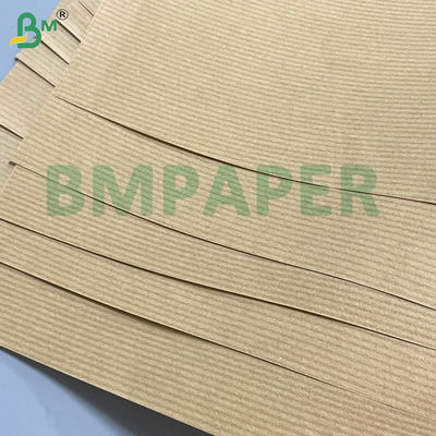 50gm 60gm 70gm Papel Kraft de color marrón rayado ligero resistente a las lágrimas Brillo de un lado Excelente para el embalaje de flores Embalaje de pan