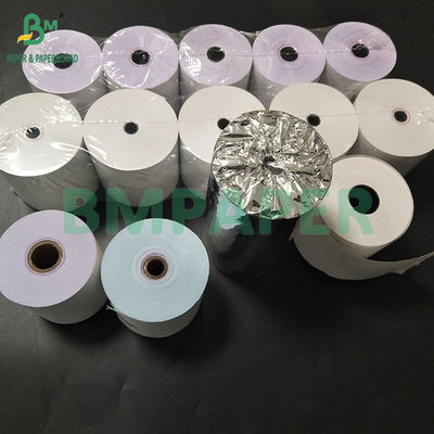 55gm 60gm Papel térmico Rollos de recibo 9*13 núcleo 80*80mm Cajas registradoras POS