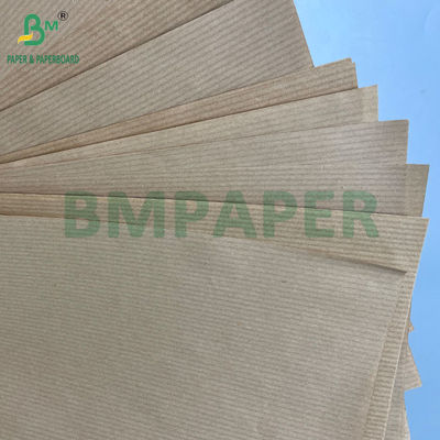 40GSM 50GSM 60GSM bobinas de papel kraft de color marrón con nervadura desnudo 750MM 1000MM